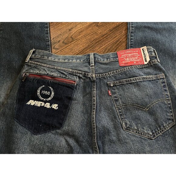 NWT Levi's x McLaren Racing 501 Jeans Mens Size 36x32 Vintage Dark Blue - Picture 9 of 9